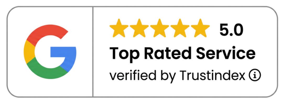 Google verified five star review badge