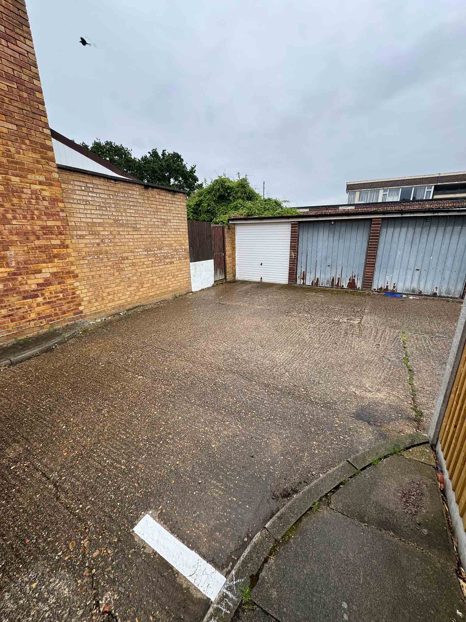 Car park surfacing before line marking in Surrey