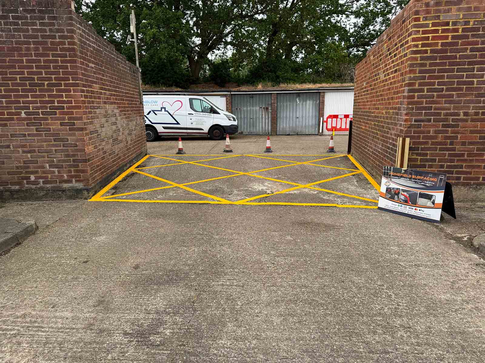Managed property line marking Surrey Line marking for managed property in Surrey